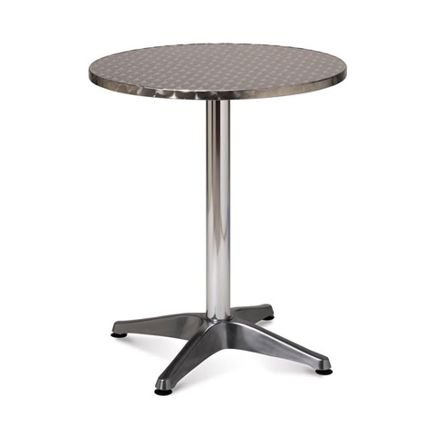 Aluminium Single Pedestal Table (700mm Round, Height: 740mm, Weight: 7.5Kg) Aluminium Single Pedestal Table (700mm Round, Height: 740mm, Weight: 7.5Kg)
